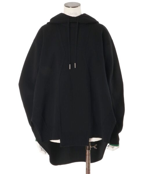 UN3D.(アンスリード)の「HOOD KNIT TENT TOP / フードニットテントトップ(ニット/セーター・レディース・ブラック/グレー・38/36)」の16枚目の写真