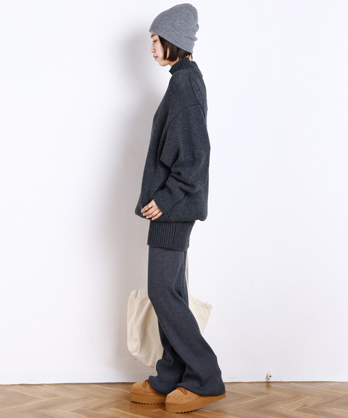 AP STUDIO(エーピーストゥディオ)の「ウールカシミヤチュニックニット(ニット/セーター・レディース・ブラウン/グレー・FREE)」の7枚目の写真