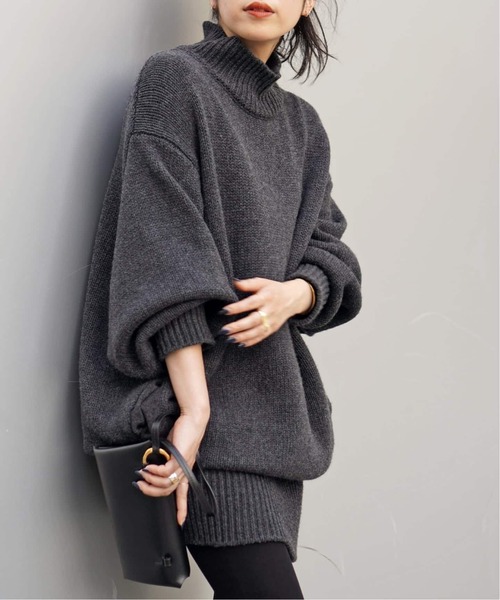 AP STUDIO(エーピーストゥディオ)の「ウールカシミヤチュニックニット(ニット/セーター・レディース・ブラウン/グレー・FREE)」の13枚目の写真