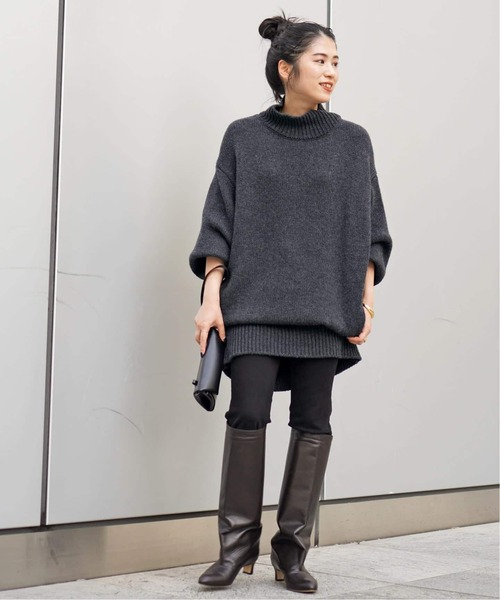 AP STUDIO(エーピーストゥディオ)の「ウールカシミヤチュニックニット(ニット/セーター・レディース・ブラウン/グレー・FREE)」の16枚目の写真