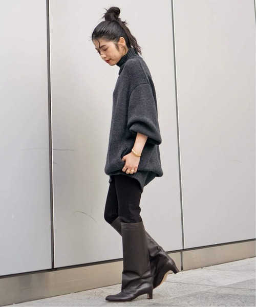 AP STUDIO(エーピーストゥディオ)の「ウールカシミヤチュニックニット(ニット/セーター・レディース・ブラウン/グレー・FREE)」の17枚目の写真