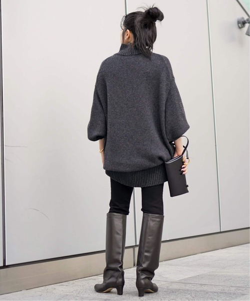 AP STUDIO(エーピーストゥディオ)の「ウールカシミヤチュニックニット(ニット/セーター・レディース・ブラウン/グレー・FREE)」の18枚目の写真