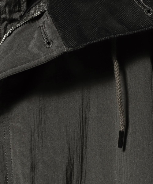 ESTNATION（エストネーション）の「ESTNATION / タイプライター フーデットコート（モッズコート・メンズ・ブラック/ブラウン・MEDIUM/LARGE）」の12枚目の写真