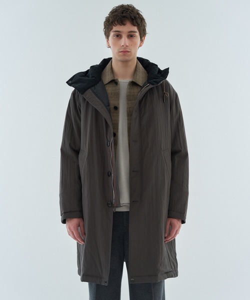 ESTNATION（エストネーション）の「ESTNATION / タイプライター フーデットコート（モッズコート・メンズ・ブラック/ブラウン・MEDIUM/LARGE）」の20枚目の写真