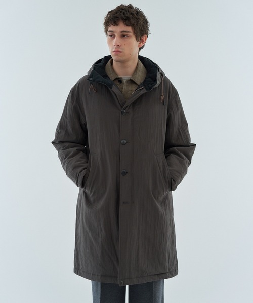 ESTNATION（エストネーション）の「ESTNATION / タイプライター フーデットコート（モッズコート・メンズ・ブラック/ブラウン・MEDIUM/LARGE）」の22枚目の写真