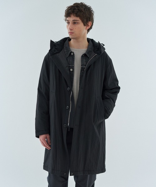 ESTNATION（エストネーション）の「ESTNATION / タイプライター フーデットコート（モッズコート・メンズ・ブラック/ブラウン・MEDIUM/LARGE）」の14枚目の写真