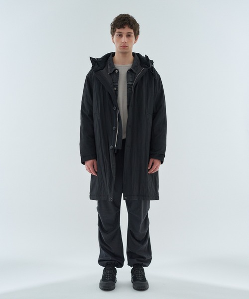 ESTNATION（エストネーション）の「ESTNATION / タイプライター フーデットコート（モッズコート・メンズ・ブラック/ブラウン・MEDIUM/LARGE）」の19枚目の写真