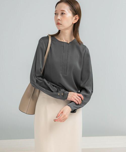 アーバンリサーチ ロッソ（URBAN RESEARCH ROSSO）/ピーチサテンデザインスリーブブラウス セール】ピーチサテンデザインスリーブブラウス（シャツ/ブラウス