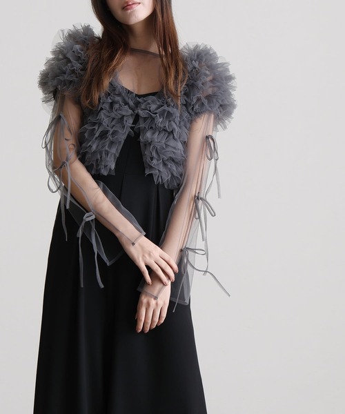 atlo(アトロ)の「オールインワンパーティードレス結婚式二次会&ワイドパンツボレロスリットシアートップス大きいサイズフォーマルロング丈オケージョンドレス同窓会成人式(パンツドレス・レディース・ブラック/ピンクベージュ・M/L/XL/XXL/4L/SS/5L)」の6枚目の写真