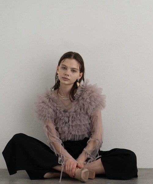 atlo（アトロ）の「オールインワン パンツドレス 結婚式 二次会&ワイドパンツ ボレロ スリット シアートップス 大きいサイズ フォーマル ロング丈 オケージョンドレス お呼ばれ 同窓会 成人式（パンツドレス・レディース・ブラック/ピンクベージュ/グレー/ベージュ・M/L/XL/XXL/4L/SS/5L）」の20枚目の写真