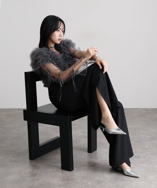 atlo(アトロ)の「オールインワンパーティードレス結婚式二次会&ワイドパンツボレロスリットシアートップス大きいサイズフォーマルロング丈オケージョンドレス同窓会成人式(パンツドレス・レディース・ブラック/ピンクベージュ・M/L/XL/XXL/4L/SS/5L)」の12枚目の写真