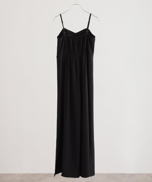 atlo(アトロ)の「オールインワンパーティードレス結婚式二次会&ワイドパンツボレロスリットシアートップス大きいサイズフォーマルロング丈オケージョンドレス同窓会成人式(パンツドレス・レディース・ブラック/ピンクベージュ・M/L/XL/XXL/4L/SS/5L)」の16枚目の写真