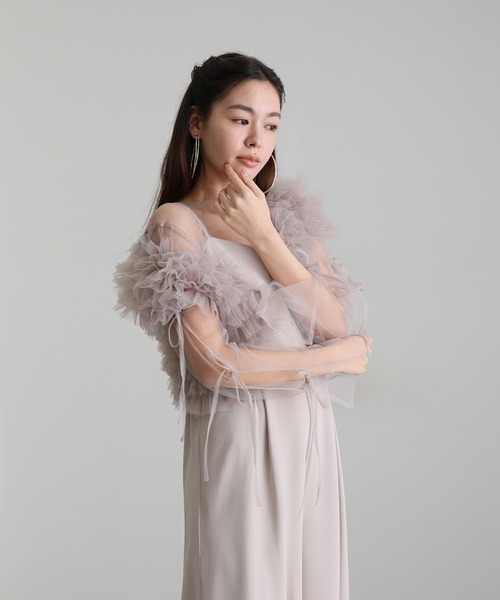 オールインワンパーティードレス結婚式二次会&ワイドパンツボレロ