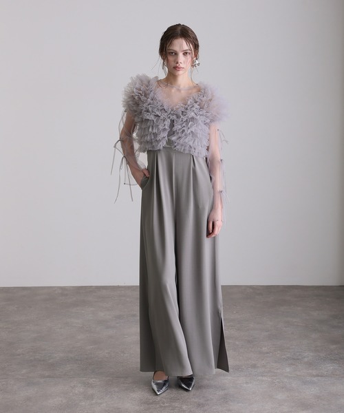 【新品】atlo シアートップス オールインワン パンツドレス　結婚式 オールインワン パンツドレス シアートップス