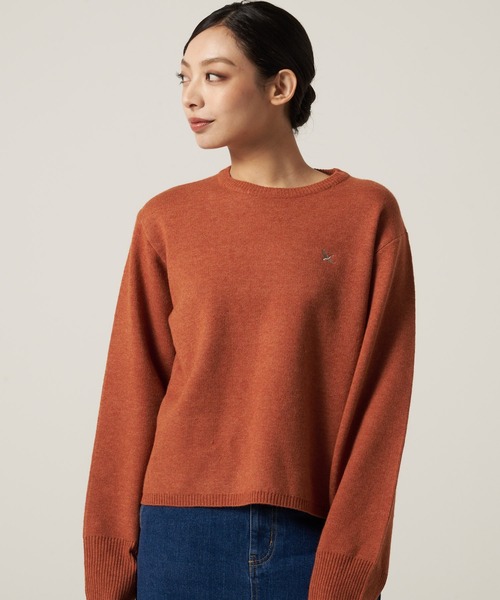 Eddie Bauer(エディーバウアー)の「フェイバリット セーター(ニット/セーター・レディース・グレー/オレンジ/ネイビー・XL/L/M/S)」の1枚目の写真