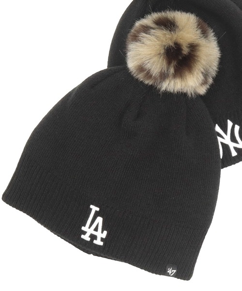 '47（フォーティーセブン）の「’47BRANDフォーティーセブン ポンポン付きニット帽 ビーニー MLB（ニットキャップ/ビーニー・メンズ・ブラック系/ブラック・FREE）」の2枚目の写真