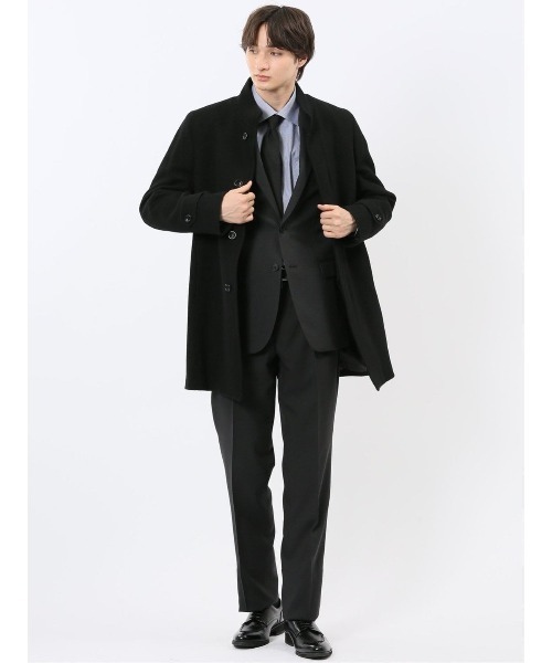 m．f．エディトリアル（m．f．editorial）/【尾州 ウール混】m．f．エディトリアル スタンドカラーコート カルゼ セール】【尾州 ウール混】m.f.エディトリアルメンズ スタンドカラー