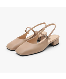 Hemidin メリージェーン スリングバック フラットシューズ (3cm)