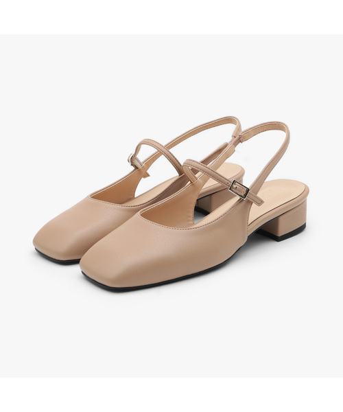 SAPPUN(サプン)の「Hemidin メリージェーン スリングバック フラットシューズ (3cm)(バレエシューズ・レディース・ブラック/アイボリー/ブラウン/ピンク・22.5cm/23cm/23.5cm/24cm/24.5cm/25cm/25.5cm)」の4枚目の写真