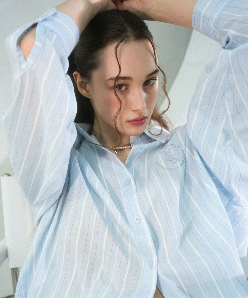 Vivacious(ビバシャス)の「Merry Stripe Shirt YELLOW(シャツ/ブラウス・レディース・イエロー・FREE)」の2枚目の写真