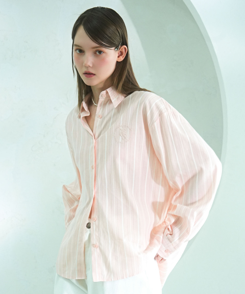 Vivacious(ビバシャス)の「Merry Stripe Shirt YELLOW(シャツ/ブラウス・レディース・イエロー・FREE)」の3枚目の写真