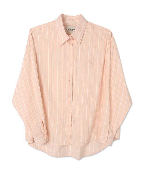 Vivacious(ビバシャス)の「Merry Stripe Shirt YELLOW(シャツ/ブラウス・レディース・イエロー・FREE)」の6枚目の写真