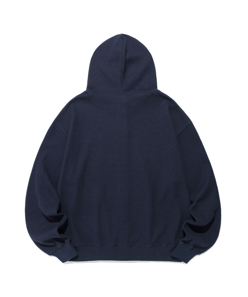 NICE GHOST CLUB（ナイスゴーストクラブ）の「THE GIRL GANG WAFFLE HOODIE ZIPUP_NAVY(NG2FFUM482A)（パーカー・レディース・ネイビー・SMALL/MEDIUM/LARGE）」の3枚目の写真