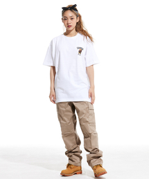 LABキャンピングクラブ スモールロゴ 半袖Tシャツ ホワイト