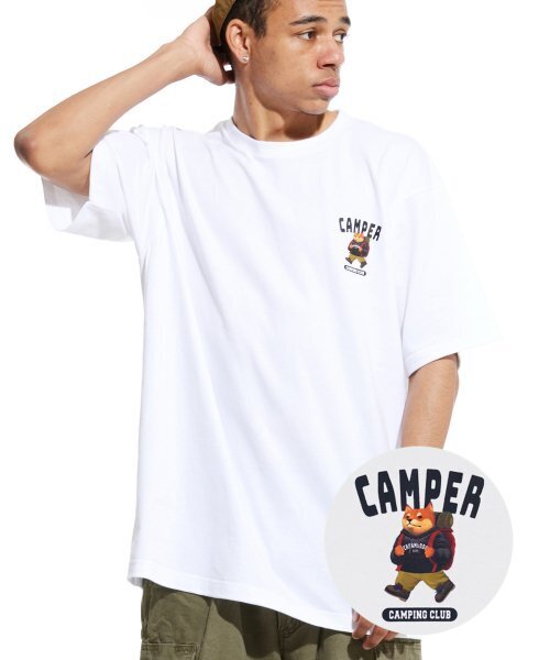 CREAM SODA LAB(クリームソーダラボ)の「LABキャンピングクラブ スモールロゴ 半袖Tシャツ ホワイト(Tシャツ/カットソー・メンズ・その他・LARGE/MEDIUM/X-LARGE/XX-LARGE)」の5枚目の写真