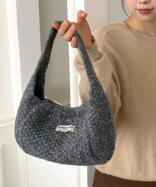 Vipoa(ヴィポア)の「knit handbag(ハンドバッグ・レディース・ブルー/グレー/アイボリー/レッド/ブラウン・FREE)」の20枚目の写真