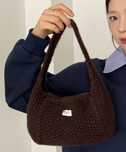 Vipoa(ヴィポア)の「knit handbag(ハンドバッグ・レディース・ブルー/グレー/アイボリー/レッド/ブラウン・FREE)」の18枚目の写真