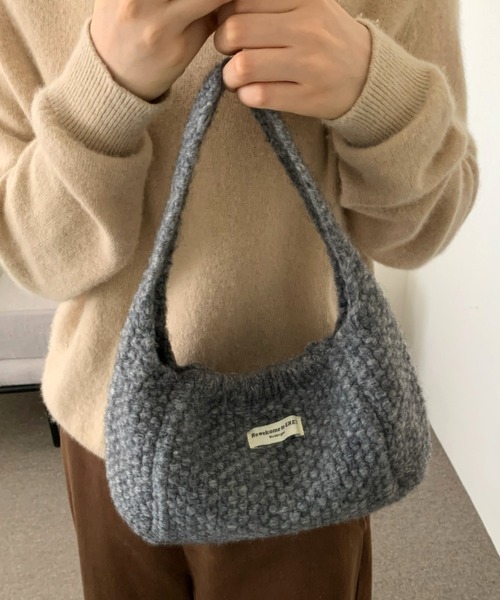 Vipoa(ヴィポア)の「knit handbag(ハンドバッグ・レディース・ブルー/グレー/アイボリー/レッド/ブラウン・FREE)」の21枚目の写真