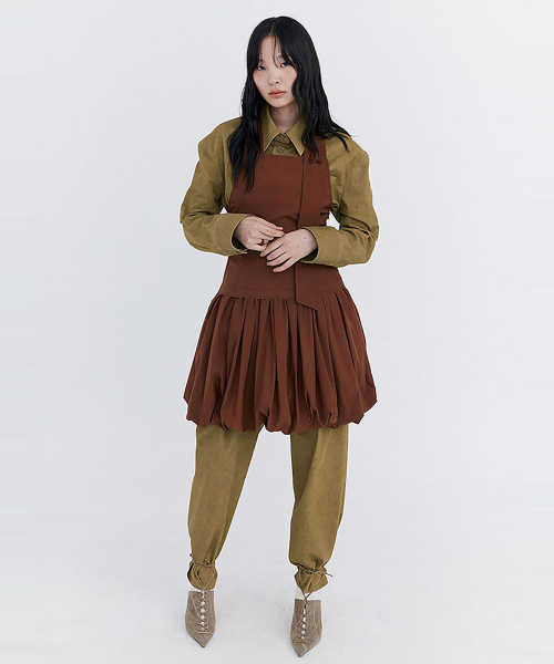 WNDERKAMMER（ブンダーカンマー）の「バルーンドレイヤードドレス_ブラウン（ワンピース・レディース・その他・SMALL/MEDIUM）」の5枚目の写真