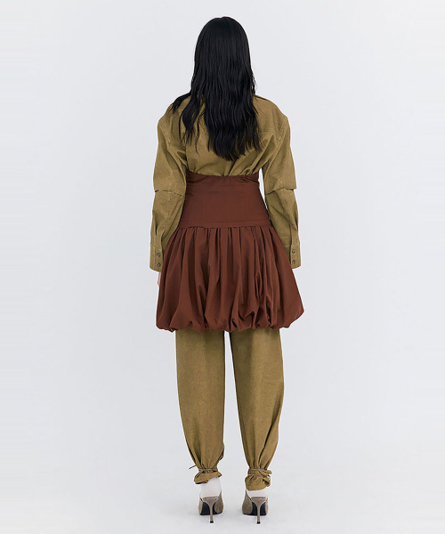 WNDERKAMMER（ブンダーカンマー）の「バルーンドレイヤードドレス_ブラウン（ワンピース・レディース・その他・SMALL/MEDIUM）」の6枚目の写真