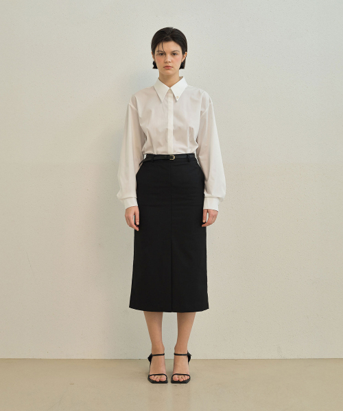 MAYVERU(メイバーユー)の「Forward H Skirt _ Black(スカート・レディース・ブラック・SMALL/MEDIUM)」の2枚目の写真