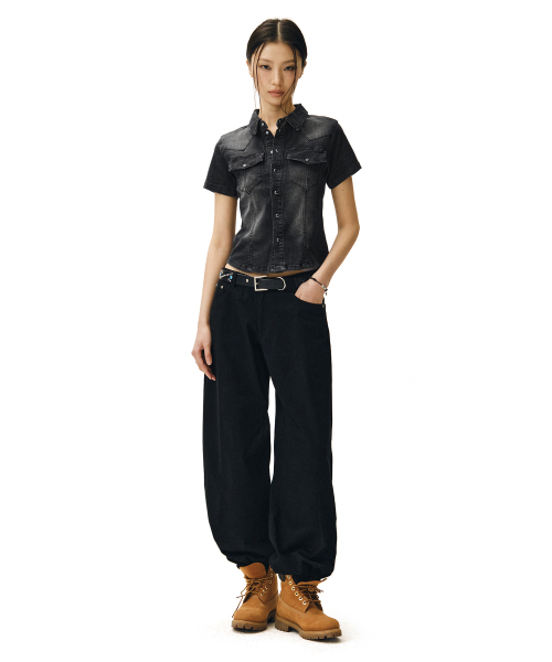 DECET WOMEN(デケット ウーマン)の「ウエスタンスリムデニムショートシャツ DCWSH002BlackA(シャツ/ブラウス・レディース・その他・SMALL/MEDIUM)」の12枚目の写真