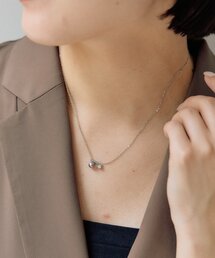 ear PAPILLONNER | 《金属アレルギー対応/ステンレス》パール×クリスタルネックレス(ネックレス)