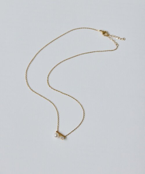 ear PAPILLONNER(イアパピヨネ)の「《金属アレルギー対応/ステンレス》パール×クリスタルネックレス(ネックレス・レディース・ゴールド/シルバー・FREE)」の9枚目の写真