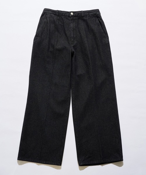 MILITARY（ミリタリー）の「【SETUP7】Pressed Washed Denim Trousers KKP　/　プレスドウォッシュデニムトラウザー（デニムパンツ・メンズ・ブラック系その他2/ネイビー系2/ネイビー系1/ブラック系1・M/L）」の2枚目の写真