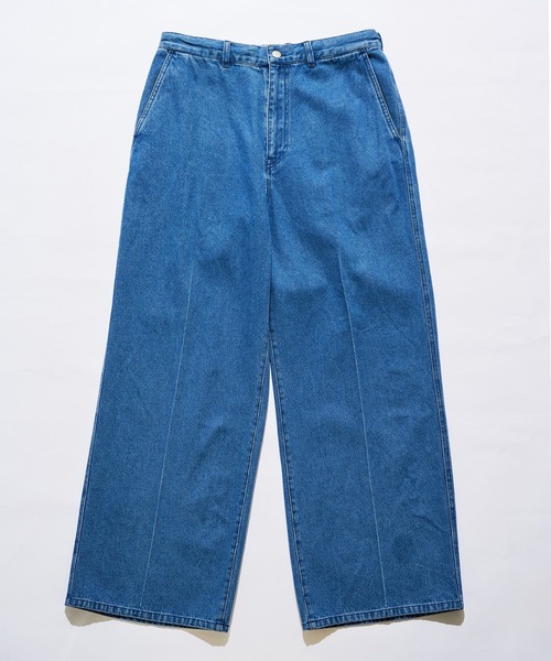 MILITARY（ミリタリー）の「【SETUP7】Pressed Washed Denim Trousers KKP　/　プレスドウォッシュデニムトラウザー（デニムパンツ・メンズ・ブラック系その他2/ネイビー系2/ネイビー系1/ブラック系1・M/L）」の4枚目の写真