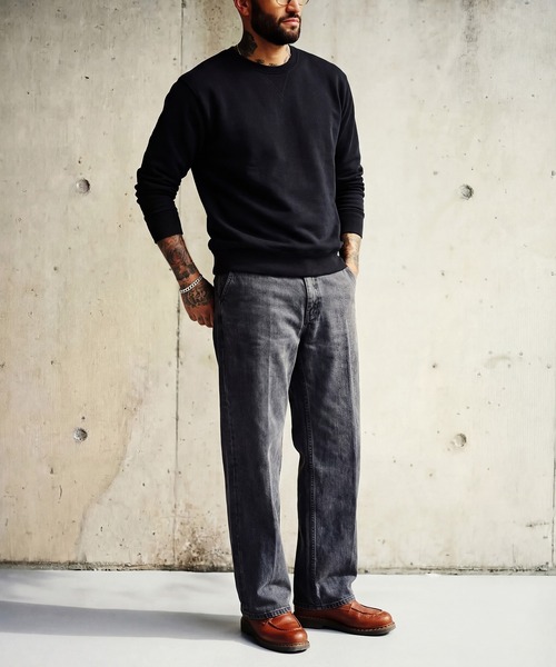 MILITARY（ミリタリー）の「【SETUP7】Pressed Washed Denim Trousers KKP　/　プレスドウォッシュデニムトラウザー（デニムパンツ・メンズ・ブラック系その他2/ネイビー系2/ネイビー系1/ブラック系1・M/L）」の7枚目の写真