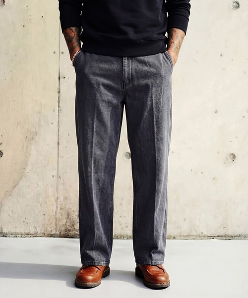 MILITARY（ミリタリー）の「【SETUP7】Pressed Washed Denim Trousers KKP　/　プレスドウォッシュデニムトラウザー（デニムパンツ・メンズ・ブラック系その他2/ネイビー系2/ネイビー系1/ブラック系1・M/L）」の5枚目の写真