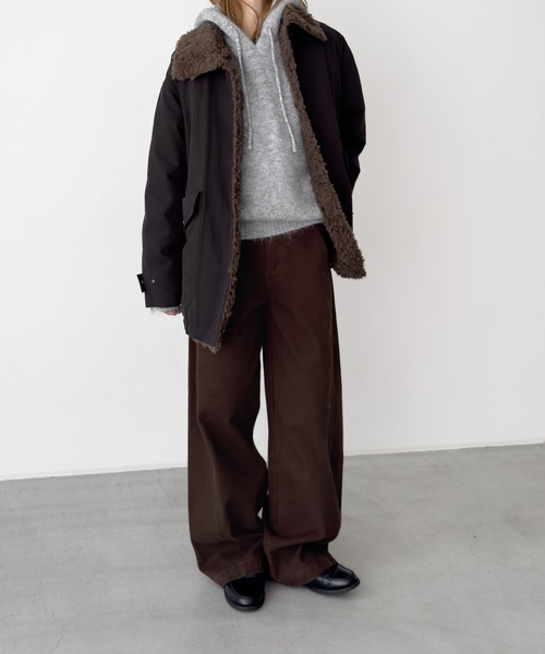 CANAL JEAN（キャナルジーン）の「El mar　ヘアリーパーカーニット（ニット/セーター・レディース・グレー/ブルー・ONE SIZE）」の9枚目の写真