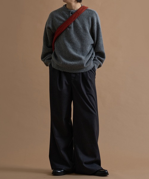 epnok（エプノック）の「ウールライクショルダーバッグ（ショルダーバッグ・メンズ・グレイッシュベージュ/ブラック/テラコッタ・ONE SIZE）」の8枚目の写真