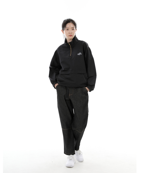 SAINTCREW（セントクルー）の「ワイドカッティングクロップハーフバンドパンツ WCH-327 ブラックデニム BRS（デニムパンツ・メンズ・その他・MEDIUM/LARGE/X-LARGE/XX-LARGE）」の7枚目の写真