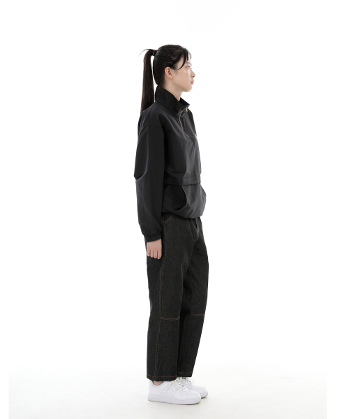 SAINTCREW（セントクルー）の「ワイドカッティングクロップハーフバンドパンツ WCH-327 ブラックデニム BRS（デニムパンツ・メンズ・その他・MEDIUM/LARGE/X-LARGE/XX-LARGE）」の8枚目の写真