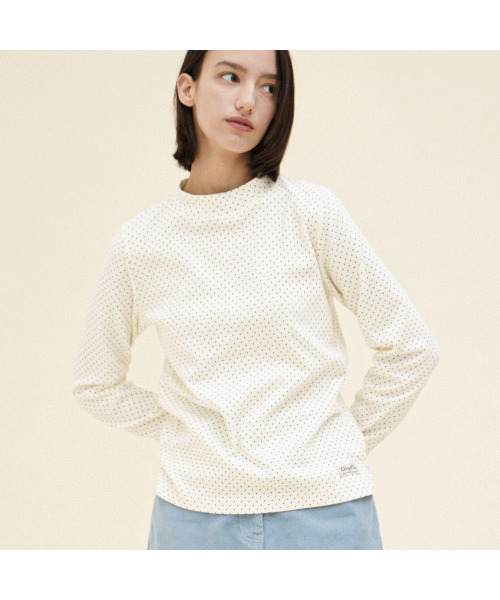 CHIQUITA(チキータ)の「ハーフタートルスウェットシャツ(ドットナッピング)アイ244603OIV(Tシャツ/カットソー・レディース・その他・SMALL/MEDIUM)」の1枚目の写真