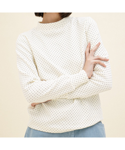 CHIQUITA(チキータ)の「ハーフタートルスウェットシャツ(ドットナッピング)アイ244603OIV(Tシャツ/カットソー・レディース・その他・SMALL/MEDIUM)」の4枚目の写真