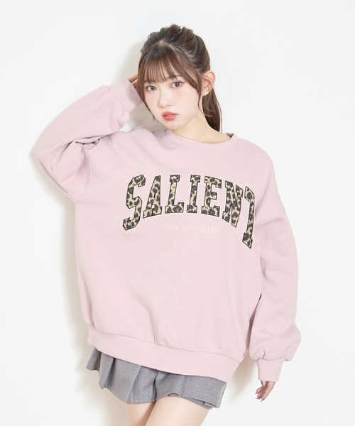 LOVETOXIC（ラブトキシック）の「【LTXC】【裏起毛】柄ロゴアップリケプルオーバー（スウェット・キッズ・ブラック/オフホワイト/ホワイト系その他/ピンク・L:160cm/M:150cm/S:140cm/130cm）」の4枚目の写真