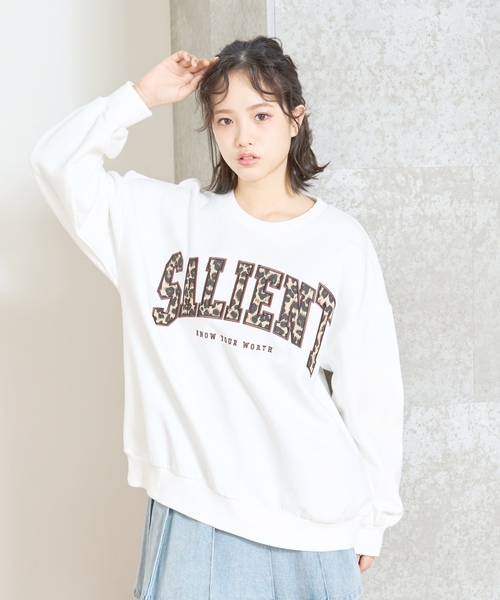 LOVETOXIC（ラブトキシック）の「【LTXC】【裏起毛】柄ロゴアップリケプルオーバー（スウェット・キッズ・ブラック/オフホワイト/ホワイト系その他/ピンク・L:160cm/M:150cm/S:140cm/130cm）」の9枚目の写真